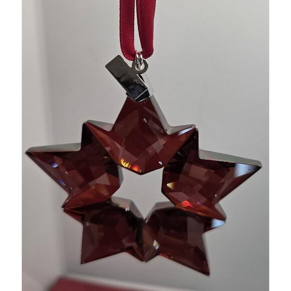 SWAROVSKI 2019 Small Red Christmas Ornament 5524180 Box Reads 2018 - Picture 2 of 7